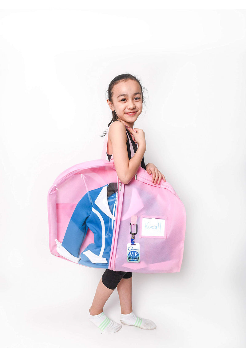 NewNest Australia - Garment Bags - 40" Costume Bag with Pockets for Dancers for Recitals, Competitions, and Travel! Pink (Cotton Candy) Cotton Candy 