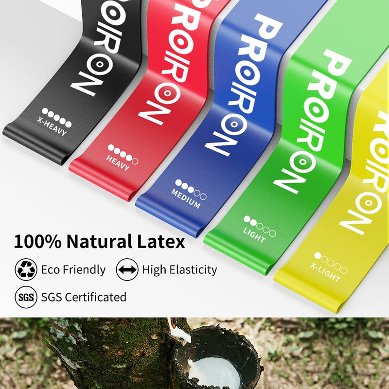 PROIRON Resistance Bands, Resistant Bands, Exercise Bands Resistance for Women and Men, Stretch Bands for Exercise, Gym Bands Set of 5 with Guide and Carrying Bag #1 classic set - NewNest Australia