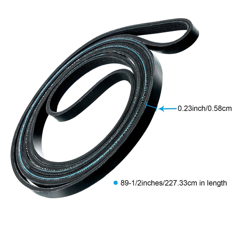 WE12M29 Dryer Drum Drive Belt Replace for WE12M22, 137292700, WE120122, WE12M0022, AP4565702, PS3408299, 134163500 Compatible with GE/Hotpoint (About 89-1/2 Inches Length) - NewNest Australia