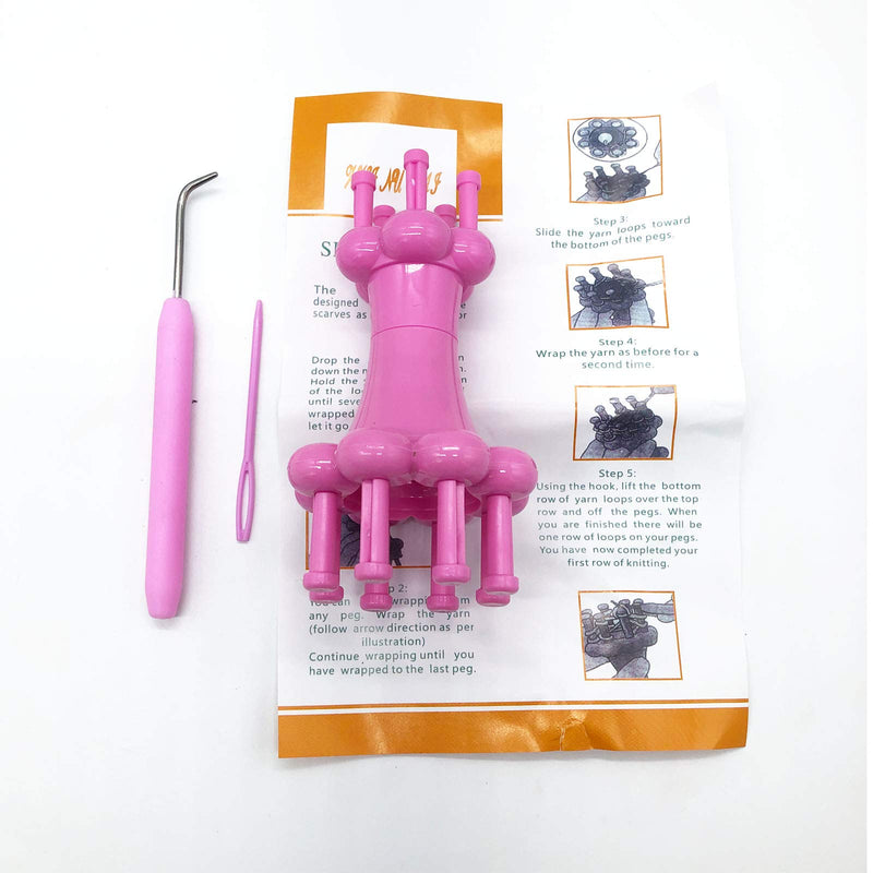 WAYION DIY Weaving Tool Hook Crochet Flower Arranger Spool Loom Knitter Knitting Rope Hook Knitting Tool - NewNest Australia