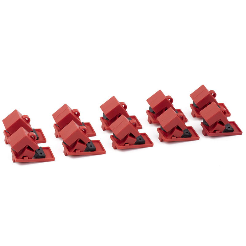 TRADESAFE Circuit Breaker Lockout Device - 10 Pack - 120/277 Volt - Lockout Tagout Electrical Breaker Clamp Lock Out - Loto Single Pole Breaker Lock Kit Refill for Stations - NewNest Australia