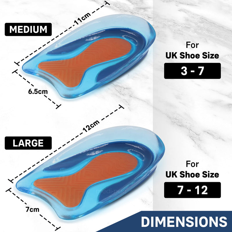 Medipaq Posture Correcting Gel Heel Cushion Pads for Women & Men - 2 Pairs of Large (UK 7-12) Gel Heel Insoles - Heel Support for Plantar Fasciitis - Gel Heel Pads for Plantar Fasciitis L (Pack of 2) - NewNest Australia