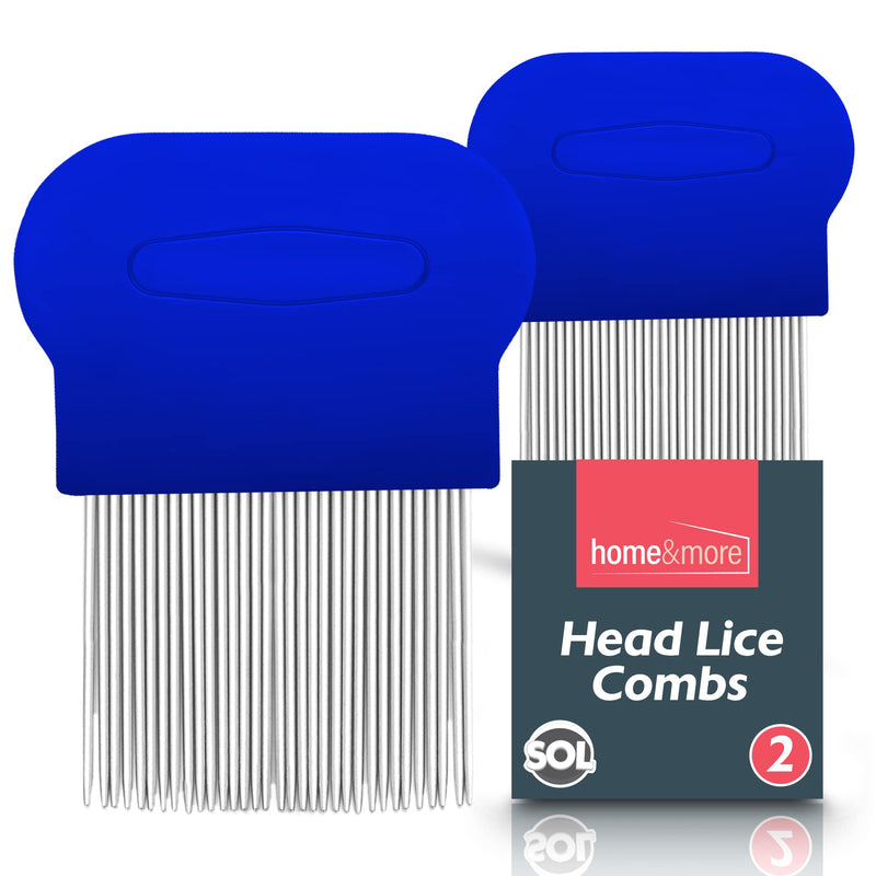 2pk Metal Nit Comb for Headlice Treatment Kids & Adults | Head Lice Combs for Kids, Nit Combs for Adults Lice Comb, Nit Combs Kids, Nit Combs for Long Thick Hair, Knit Comb, Headlice Comb - NewNest Australia