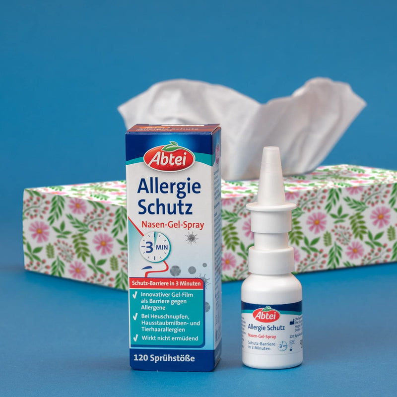 Abtei Allergy Protection Nasal Gel Spray - for hay fever, house dust mite and animal hair allergies - is not tiring - 1 bottle of 140 sprays - 20 ml 140 pieces (pack of 1) - NewNest Australia