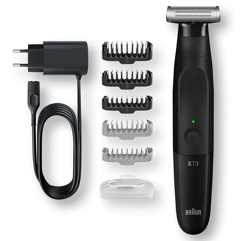 Braun Series X All In One Beard Trimmer Body Groomer Electric Shaver Men'S Hair Clipper 5 Comb Attachments For 3 Days Beard Hair Body Intimate Area Gift Man Xt3200 - NewNest Australia