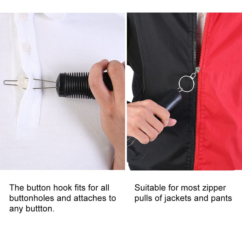 Button Hook and Zipper Pull Arthritis Aids Clothes Button Hook Helper for Seniors Helper Help to Zip Pants Puller Clothes Aid Joint Pain Patients Tool Button Aid Puller for Jackets - NewNest Australia