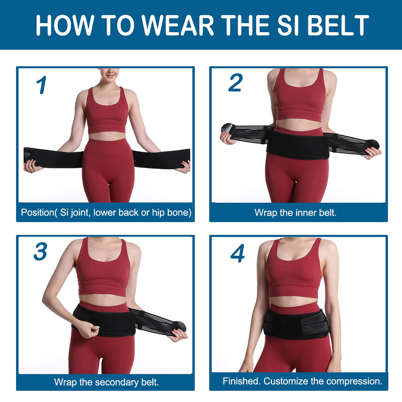 Sacroiliac Hip Belt for Women and Men - That Alleviate Sciatic, Pelvic, Lower Back and Leg Pain, Stabilize SI Joint, Anti-Slip and Pilling-Resistant - NewNest Australia