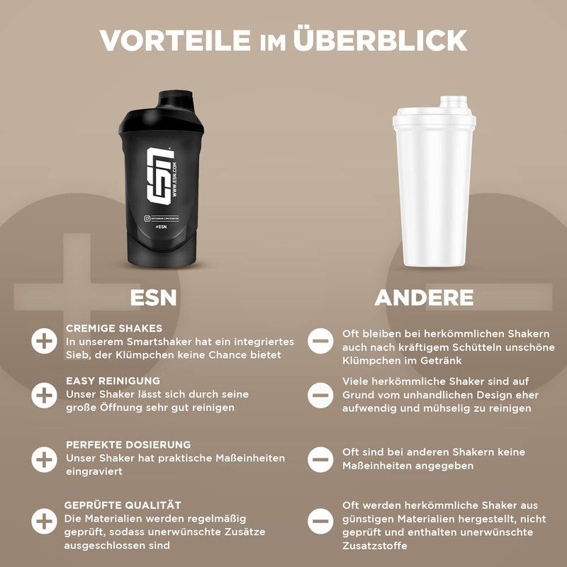 ESN Shaker, Black, 600 ml - NewNest Australia