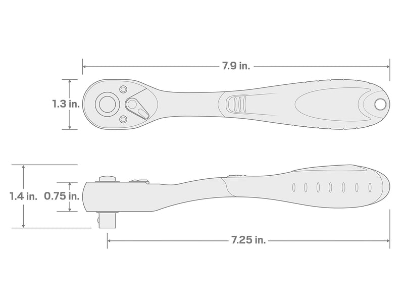 TEKTON 3/8 Inch Drive x 7 Inch Composite Quick-Release Ratchet | 1457 3/8-inch - NewNest Australia