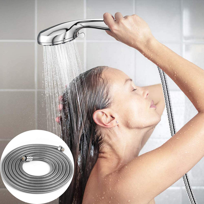 OIETON Extra Long Shower Hose 118 Inches , Flexible Stainless Steel Handheld Shower Hose, Anti-Explosion Anti-Kink Leakproof Hose, Universal Brass Connectors, Replacement Metal Extension Shower Hose - NewNest Australia