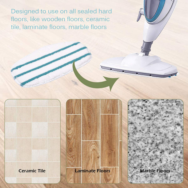 KEEPOW 5 Pack Microfibre Steam Mop Pads Compatible PurSteam ThermaPro 10-in-1 - NewNest Australia