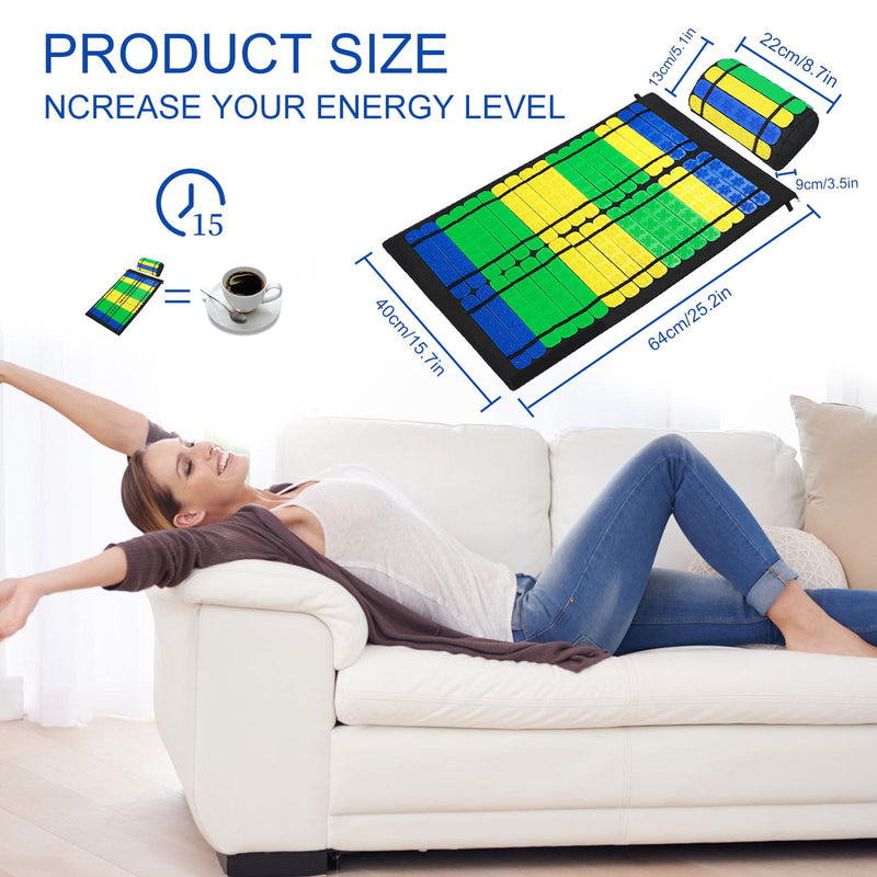 Acupressure Mat With Cushion, Acupressure Set Acupressure Mat With Cushion For Soothing Relaxation And Massage, Acupressure Mat, Massage Mat, Acupressure Mat - NewNest Australia
