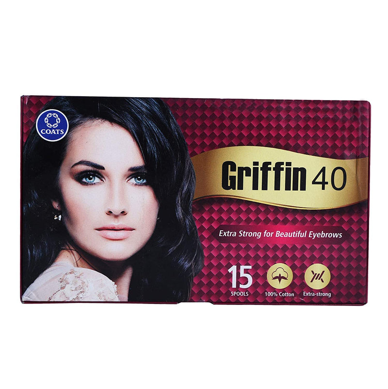 Griffin 40 Eyebrow Cotton Thread Antiseptic Facial Hair Remover | Facial hair removal | Antiseptic facial and body hair removal thread (8 pieces) 8 pieces - NewNest Australia