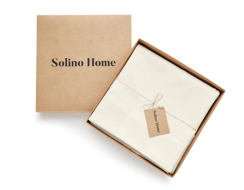 Solino Home Cotton Linen Curtain  52 x 63 Inch Ivory, 2 in 1 Hanging Style Curtain with Rod Pocket and Hidden Tab Top, Curtain for Indoor and Outdoor use - NewNest Australia