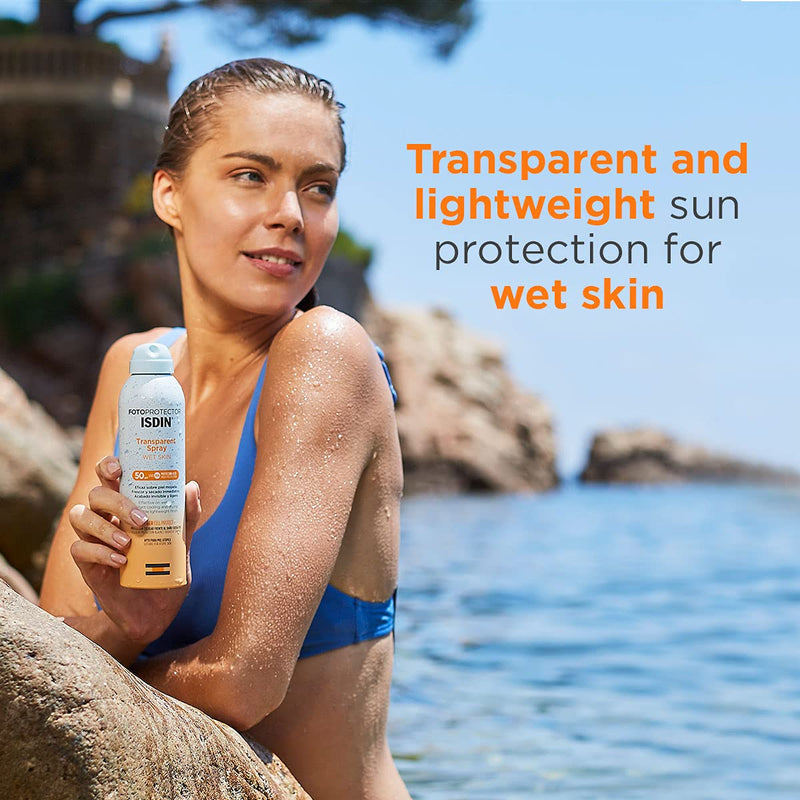 ISDIN Wet Skin Sunscreen Transparent Spray, 0.218 kg - NewNest Australia