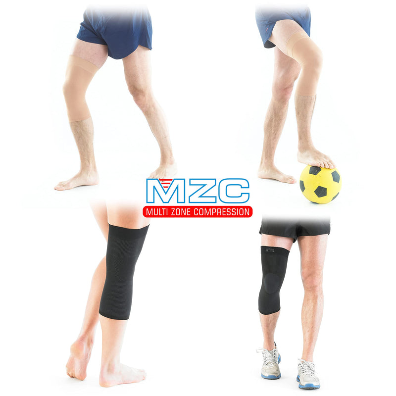 Neo-G Knee Support for Running, Sports, Daily Wear – Knee Bandage Support for Sprains, Strains, Joint pain, Weak Muscles - Multi Zone Knee Compression Sleeve - Airflow - L - Black LARGE: 38 - 43 CM - NewNest Australia