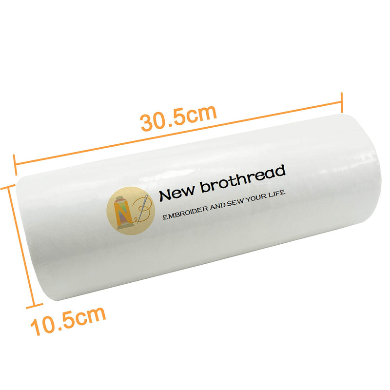 New brothread Fusible Iron on Cut Away Machine Embroidery Stabilizer Backing 12" x 25 Yd roll - Medium Weight 2.5 oz - 3 Options - Tear Away/Cut Away/No Show Mesh Cutaway - NewNest Australia