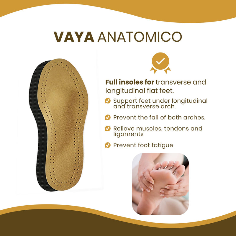 Vaya Anatomico - Premium Sheepskin Insole for Flat Feet, Metatarsalgia, Hallux Rigidus, Heel Shock Absorber & Forefoot Pain - Full Orthopedic Shoe Insert, Fallen Arches Support & Cushion (Men & Women) 8 - NewNest Australia
