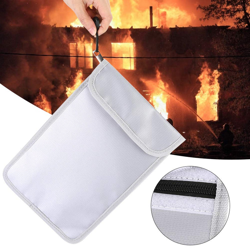 Fireproof Document Bags, 6.9"x10.6" Waterproof and Fireproof Money Bag Fireproof Safe Storage Pouch with Zipper Document Holder File Storage Bag Envelope Pouch - NewNest Australia