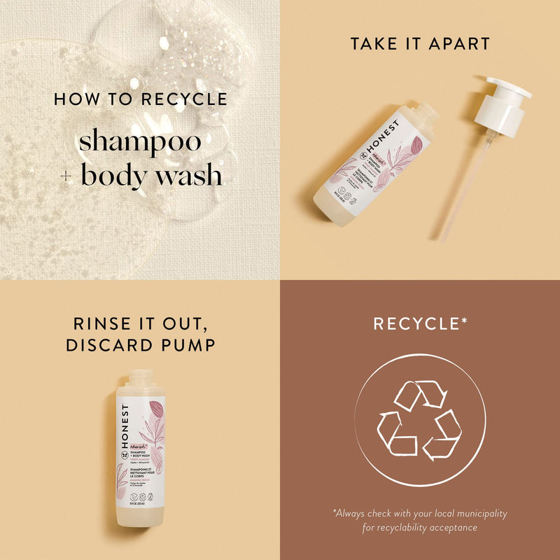 The Honest Company Nourish Shampoo + Body Wash Sweet Almond - 18 Fl Oz - NewNest Australia