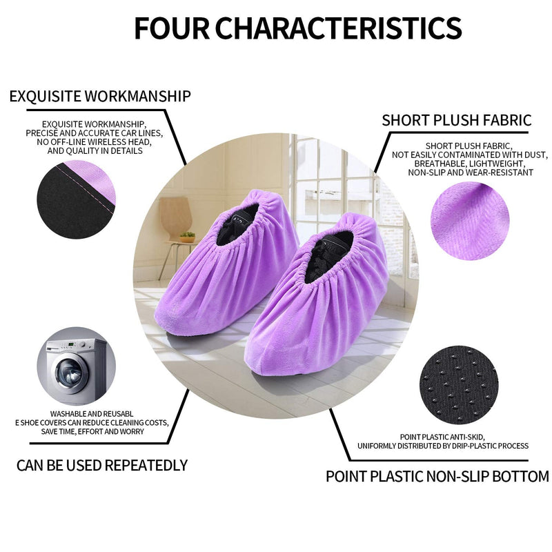 5 Pairs Reusable Non Slip Shoe Covers, Premium Soft Washable Thickened Boot Shoe Covers for Household, Office, Laboratory - NewNest Australia