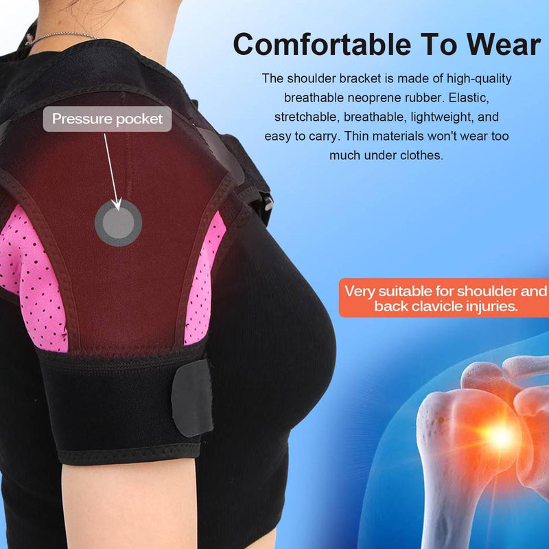 AWAVM Women's Shoulder Orthosis Neoprene Shoulder Support Double Support on the Shoulder Joint Injury Prevention and Recovery Sports Injuries Arthritic Shoulders - NewNest Australia