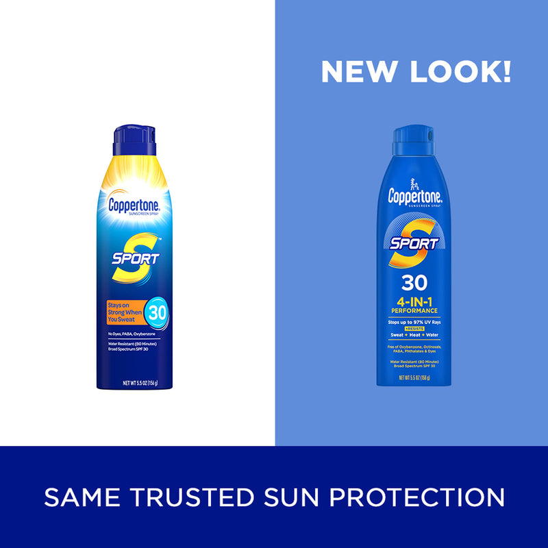 Coppertone SPORT Continuous Sunscreen Spray Broad Spectrum SPF 30 (5.5 Ounce per Bottle, Pack of 2) (Packaging may vary) - NewNest Australia