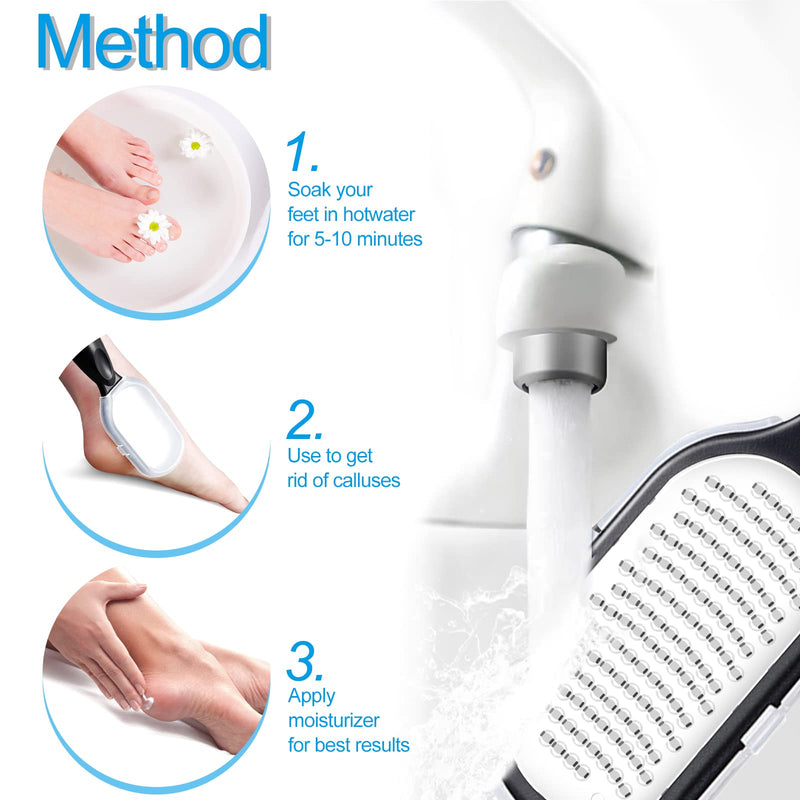 Sularpek Foot File, Foot Scraper, Best Foot Care Pedicure Metal Surface Tool to Remove Hard Skin Can Be Used on Both Wet and Dry Feet, Surgical Grade Stainless Steel File - NewNest Australia