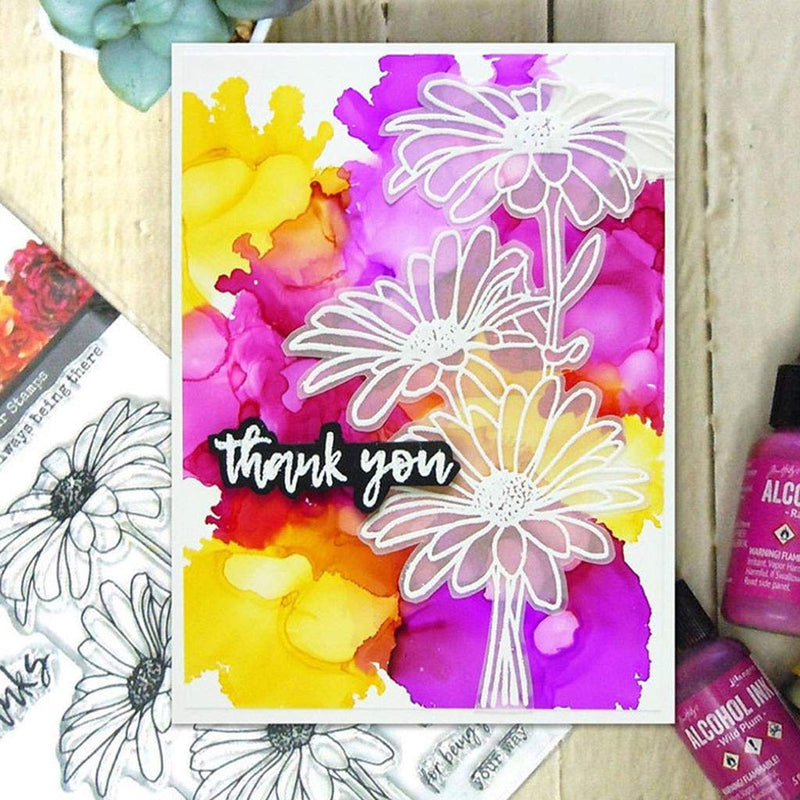 Cute Chamomile Silicone Clear Stamp and Die Sets for Card Making, DIY Embossing Photo Album Decorative Craft - NewNest Australia