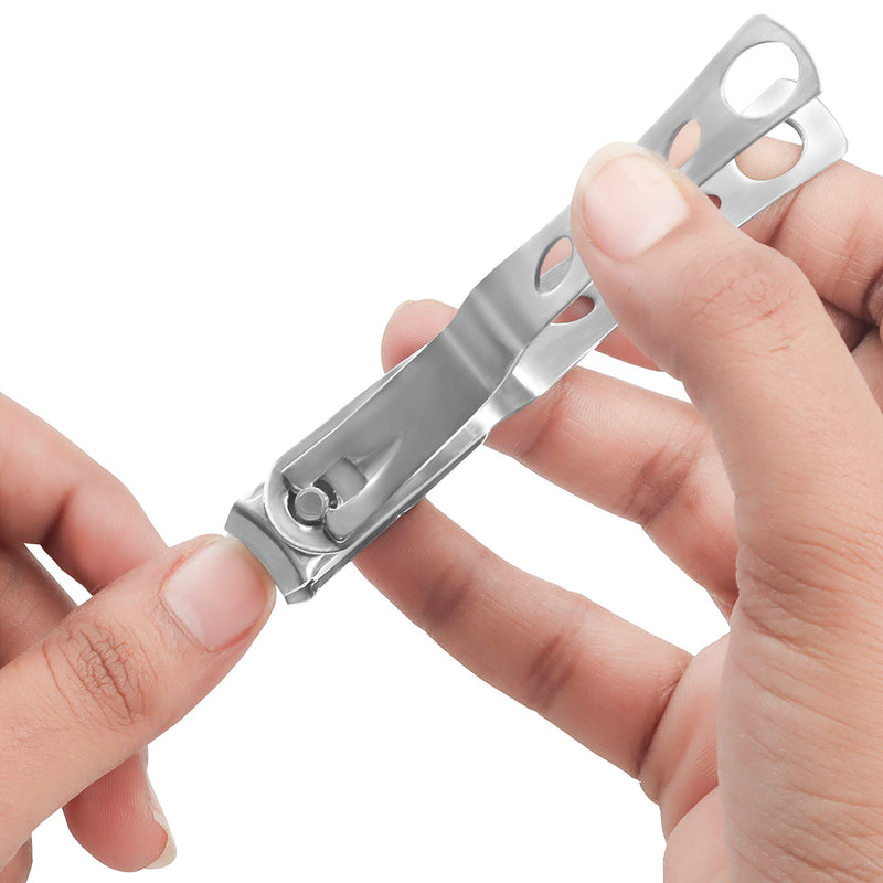 Bizarre.ly Stainless Steel Nail Clippers with Case - 9.9cm / 3.90 Inches - 360 Degree Rotating Swivel Head - Sharp Heavy Duty Clipper for Thick Nails - Fingernail & Toenail Cutter for Men & Women - NewNest Australia