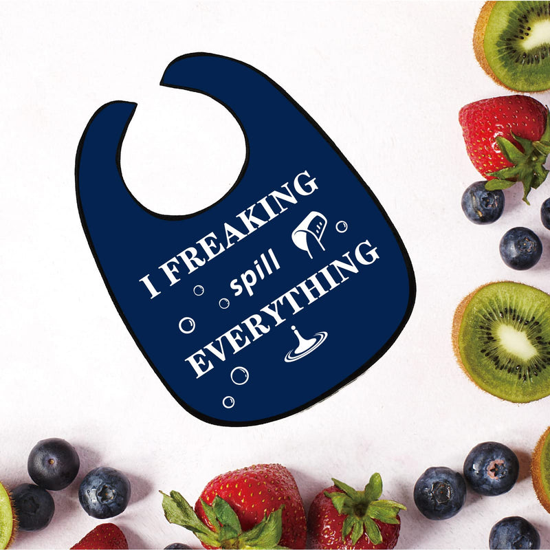 Creatcabin Word Bib Adult Elderly People Waterproof Washable Bib Reusable Dining Room Clothing Protection Food Men Women Hospital Bed Table 60 X 45 Cm I Spill All - NewNest Australia