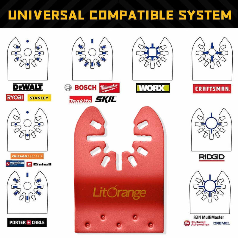Litorange 12PCS 35mm / 1-3/8" Precision Wood Cutter Saw Blades Oscillating Multi Tool,Professional Universal Oscillating Saw Blades(Pack of 12) For Wood, Metal and Hard Material 12PCS Precision - NewNest Australia