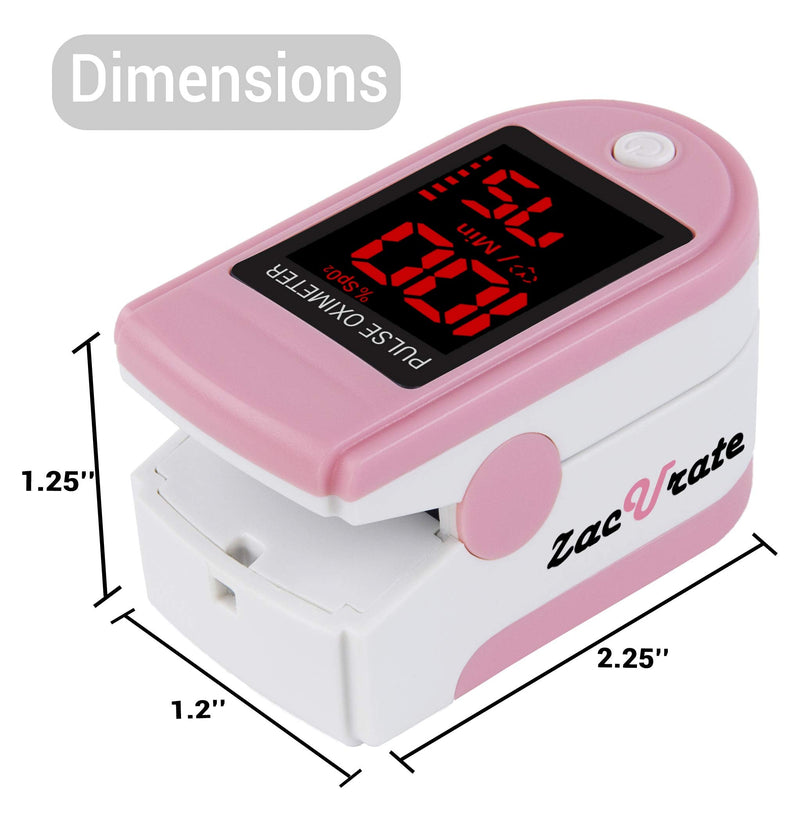 Zacurate Pro Series 500DL Fingertip Pulse Oximeter and Blood Oxygen Saturation Monitor (Blushing Pink) - NewNest Australia