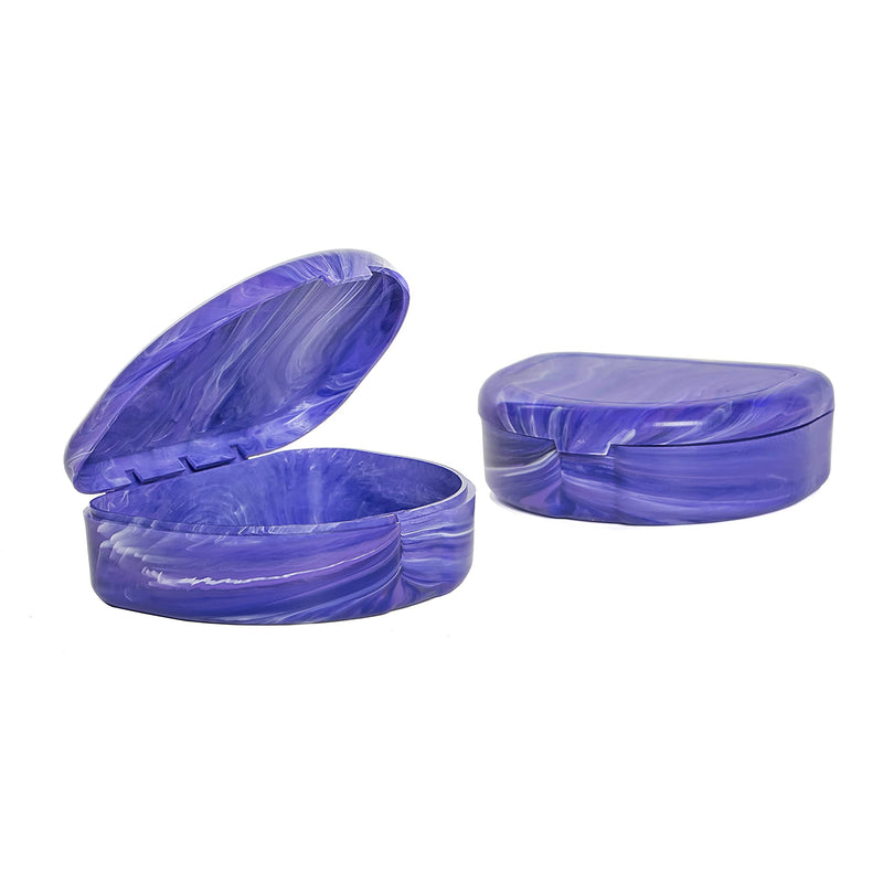 Marble Retainer Cases with Labels - Pack of 3 (colors may very) - NewNest Australia