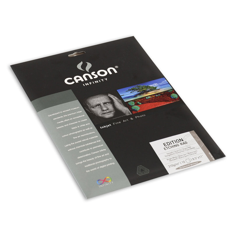 Canson Infinity Edition Etching Rag Fine Art Paper, Acid Free for Printmaking, 8.5 x 11 Inch, Bright White, 10 Sheets 8.5"X11" 10 Sheet Box - NewNest Australia