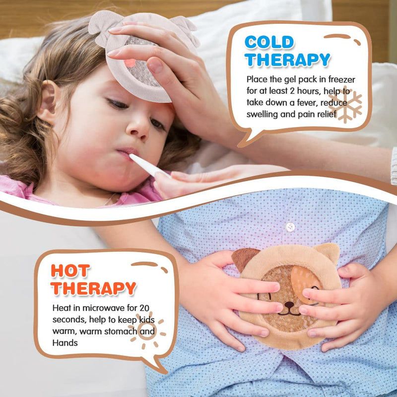 Hilph Children'S Cooling Pads, Cooling Pad For Children Injuries, Children'S Gel Cool Pack With Soft Fabric Cover, Cold Warm Compress For Bumps, Wisdom Teeth, Bruises - NewNest Australia