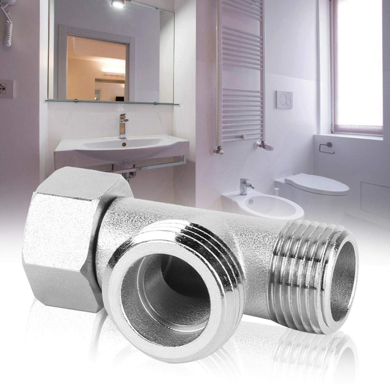 2pcs Sprayer Connected European Standard 3/8 Teeth Adapter Nickel Plated Material 3 Way Connector Valve Toilet Diverter Valve Adapter Flushing Valve - NewNest Australia