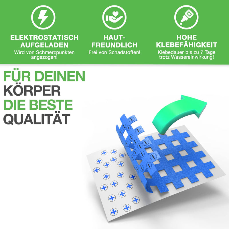 Backlaxx  Grid Tape Pack Of 140 Premium Quality - Grid Plasters Set In 3 Sizes Type Abc - Free Ebook With 60 Application Examples - Acupuncture Plasters Pain Plasters Cross Tape - NewNest Australia