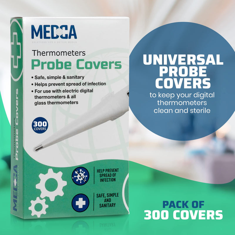 Thermometer Probe Covers - Pack of 300 - Universal and Disposable Probe Cover Box for Digital Thermometer for Accurate Sanitary Oral, Rectal and Underarm Digital and Glass Thermometers Reading - NewNest Australia