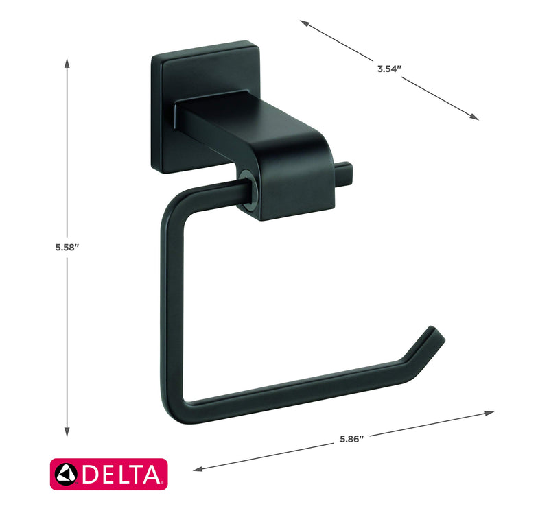 DELTA Ara Toilet Paper Holder, Matte Black, Bathroom Accessories, 77550-BL - NewNest Australia