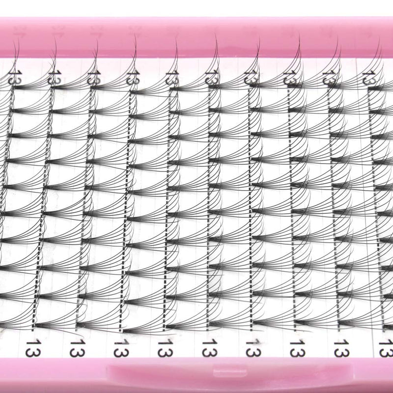 Pre Made Fan Eyelash Extensions 6D-C-0.07-14mm Short Stem Premade Fans Eyelash Extension Pre Fanned Russian Volume Lashes 0.07 0.10 Lash Extensions (6D-C-0.07-14) 14 mm - NewNest Australia