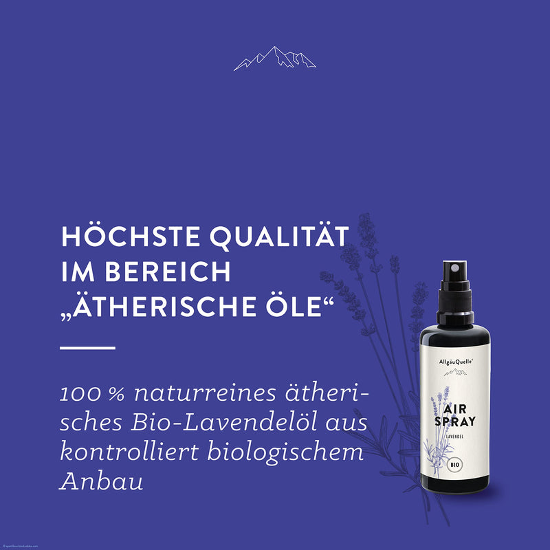 Allg√§Uquelle Organic Air Spray With 100% Organic Oil Lavender (100 Ml) Natural Room Fragrance With Natural Essential Lavender Oil In Room Spray Organic Fragrance Spray - NewNest Australia