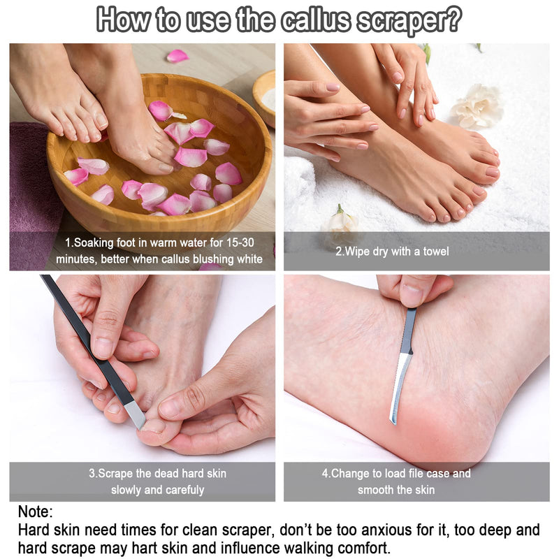 Xinstroe 6 Piece Pedicure Knife Kits Ingrown Toenails Tools Professional Foot Repair Kit with Sharp Blade Callus Removal Pedicure Set - NewNest Australia