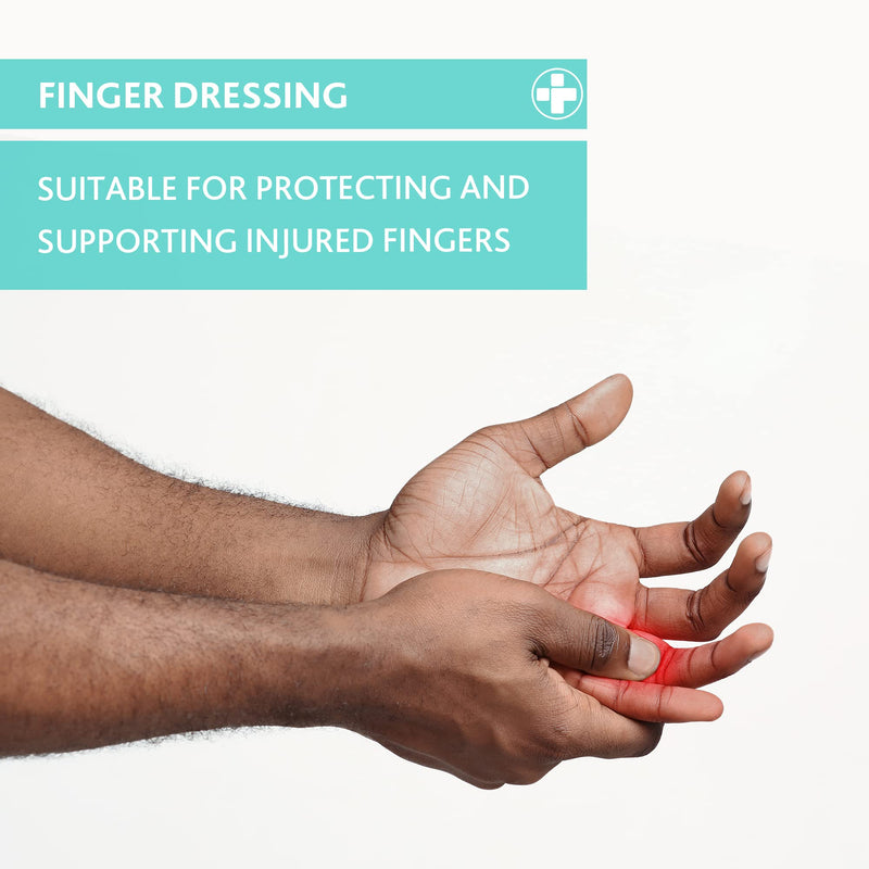 Reliance Rel310 Small Finger Dressing With Adhesive Fixing And More Protection, Features Peelable Tab Sticky Patch. Stretch Bandage And Adhesive Strip Tab 3.5 cm (10 Pieces) - NewNest Australia