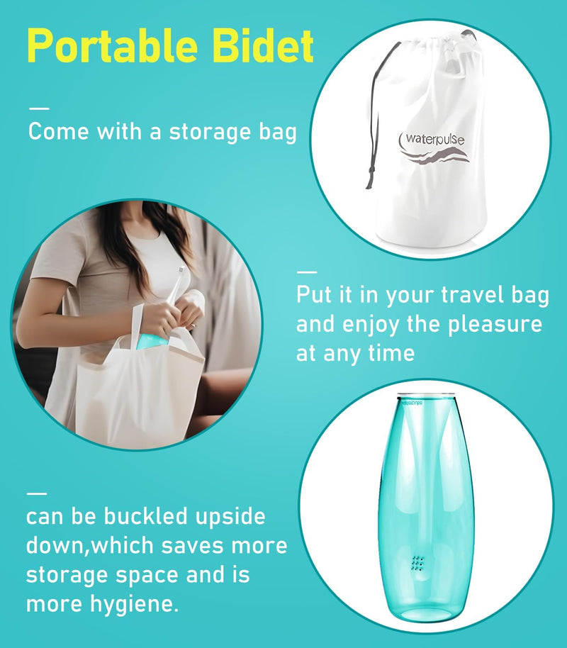 Bidet Portable, Po Shower Puerto Bed, Podouche 450 Ml, Intimate Shower With Replacement Nozzle, Shower Ash With Storage Bag, Peri Bottle Postpartum Woman, Bidetlity Travel Toilet - NewNest Australia