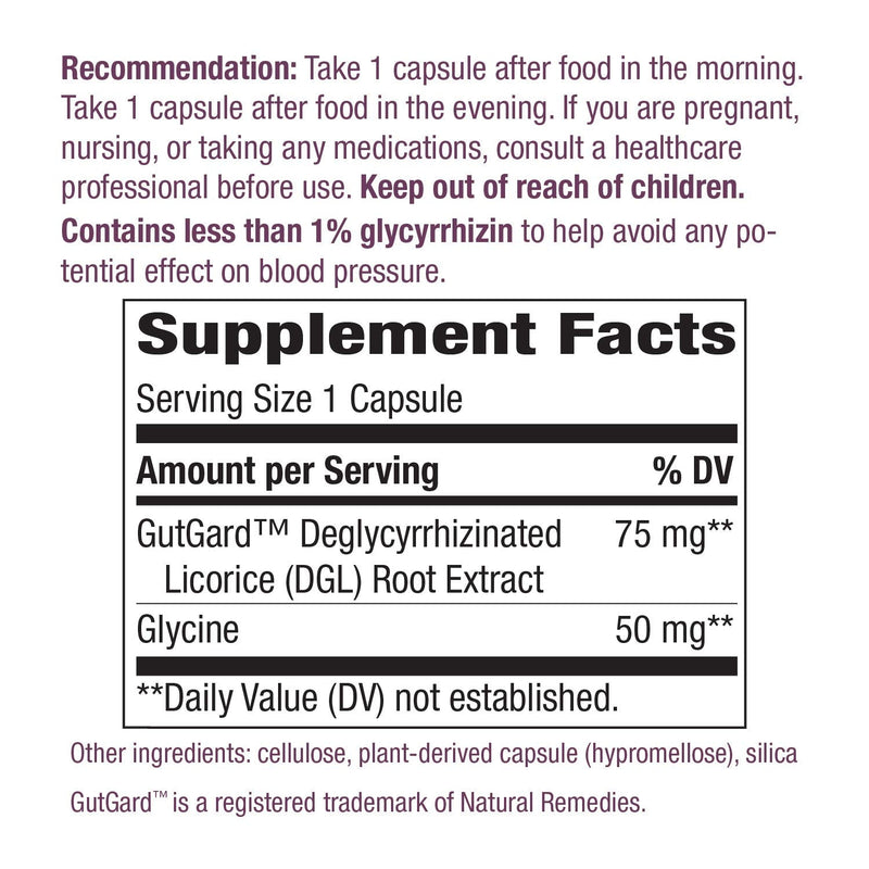 Nature’s Way Premium Extract DGL Ultra Extra Strength Digestive Relief*, 90 Capsules - NewNest Australia