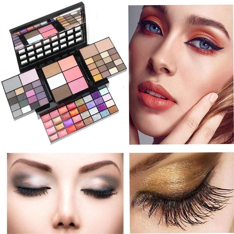 FantasyDay® Professional 74 Colours Eyeshadow Palette Makeup Contouring Kit Combination with Lipgloss, Blusher and Concealer - Ideal for Professional and Daily Use #5 - NewNest Australia