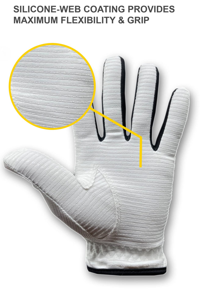 Claw Pro Men’s Golf Glove - Breathable, Long Lasting by CaddyDaddy White X-Large Left - NewNest Australia