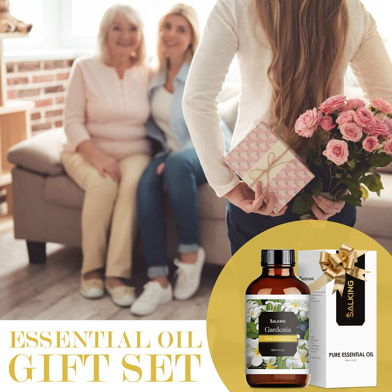 Salking Gardenia Oil 120 Ml, Natural Gardenia Essential Oil For Aroma Diffuser, Natural Fragrance Oil For Oil Burners, Humidifier, Massage, Soap, Candle Making, Gifts For Women - NewNest Australia