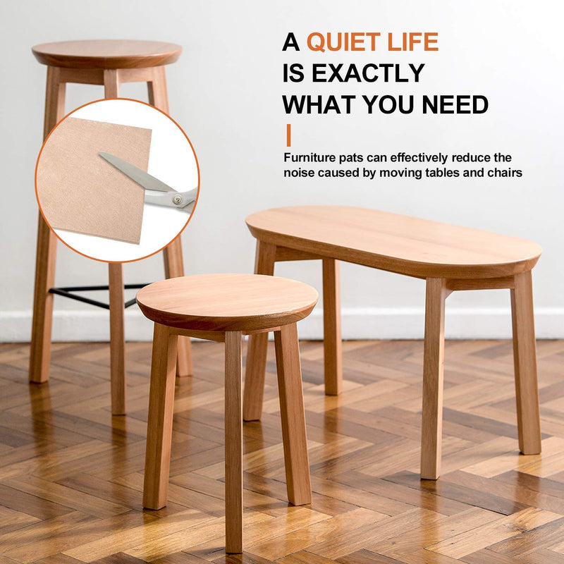 BAIPOK Furniture Pads 9 Pack 8 in x 6 in x 1/5 in Premium Felt Furniture Pads Self Adhesive, Cuttable Furniture Felt Pads Beige, Anti Scratch Floor Protectors for Furniture on Hardwood Floor - NewNest Australia